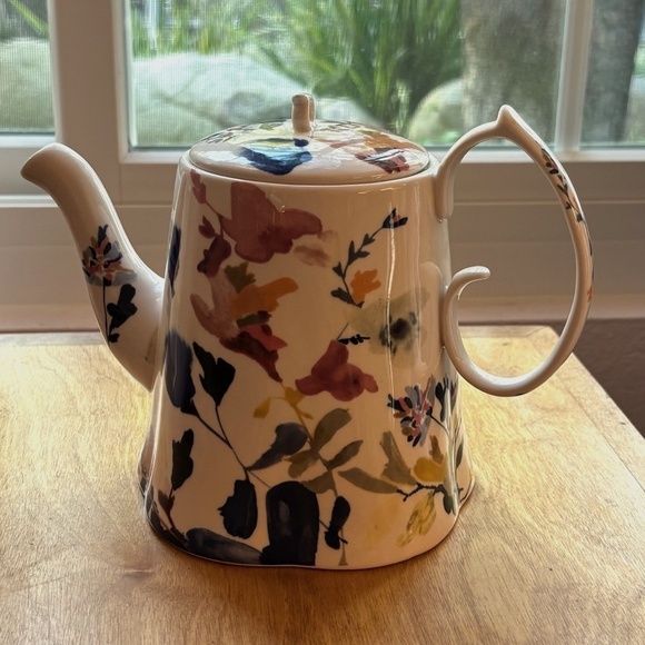 Anthropologie Wildflower Study Teapot, Rare Sold Out Discontinued - Picture 1 of 11